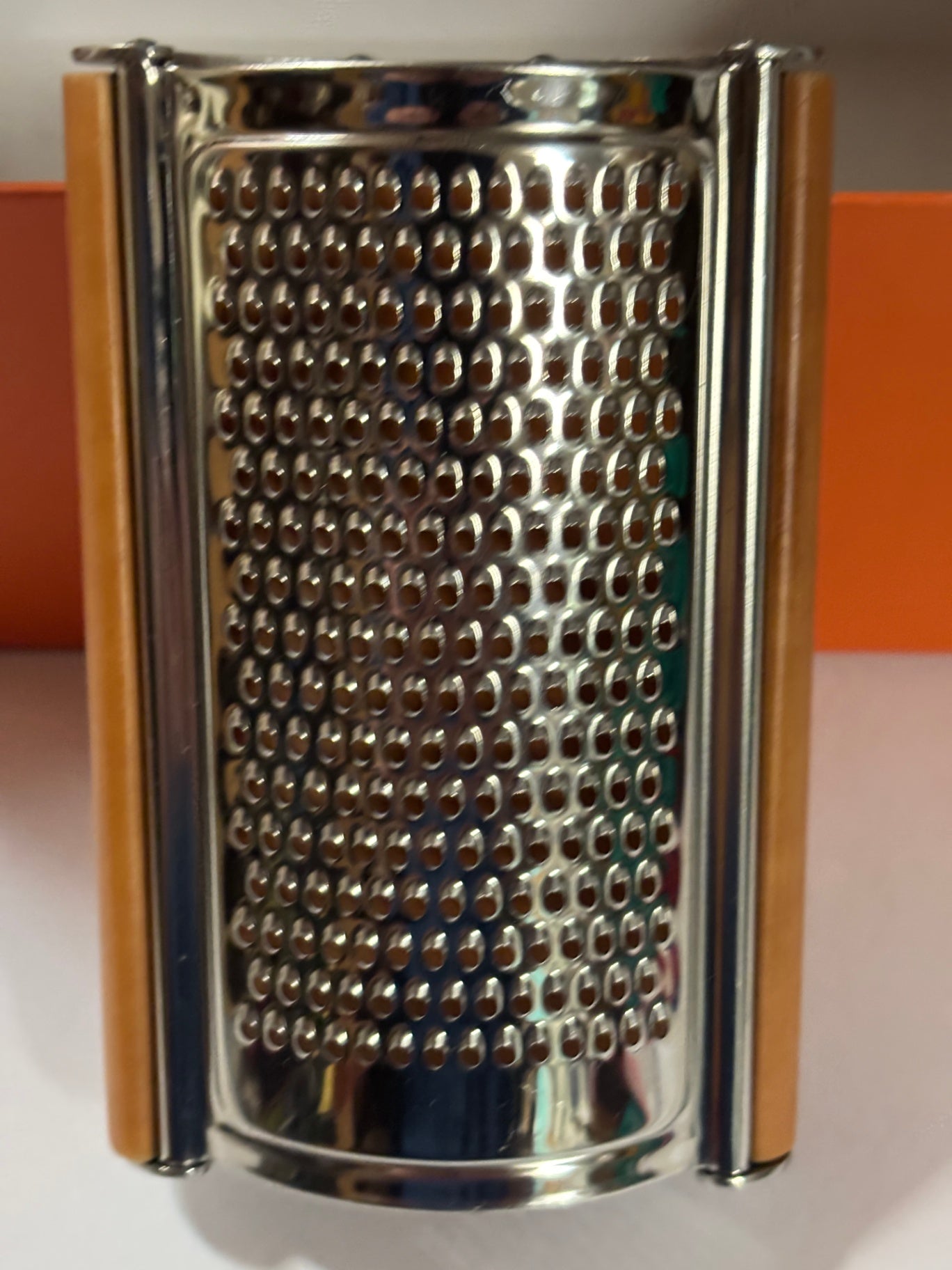 Alessi Twergi GR3701 Käsereibe Enrico Marforio Birnbaumholz Edelstahl Italy
