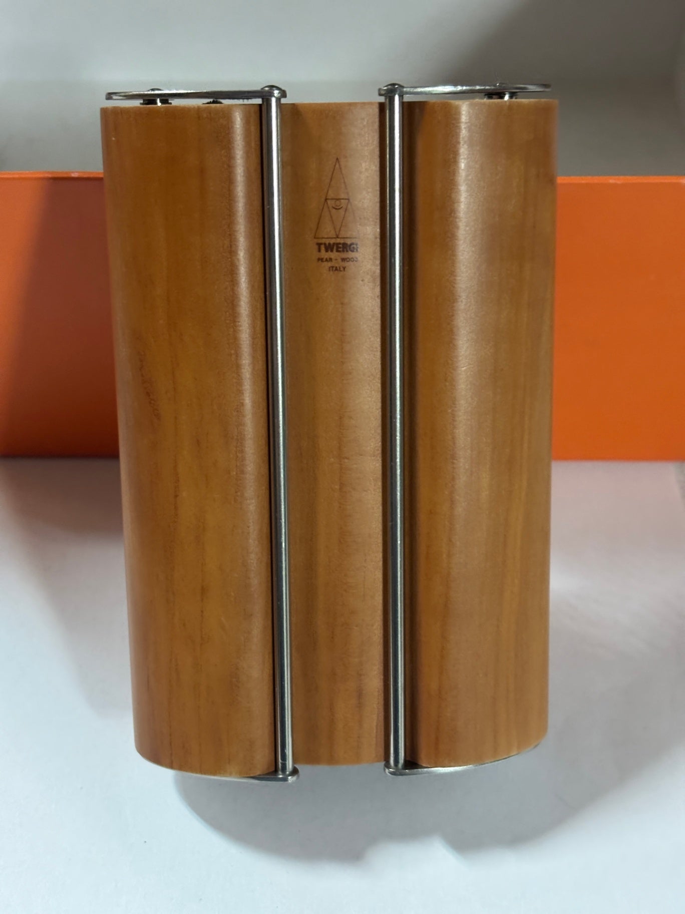 Alessi Twergi GR3701 Käsereibe Enrico Marforio Birnbaumholz Edelstahl Italy