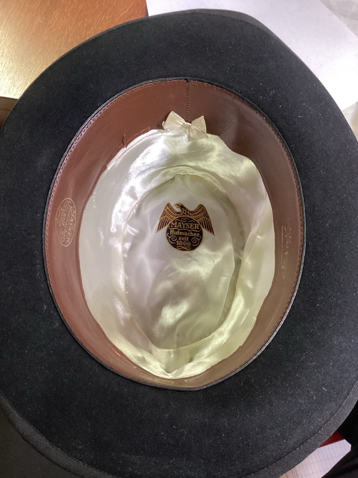 Mayser Vintage Herrenhut – schwarzer Filzhut / Fedora