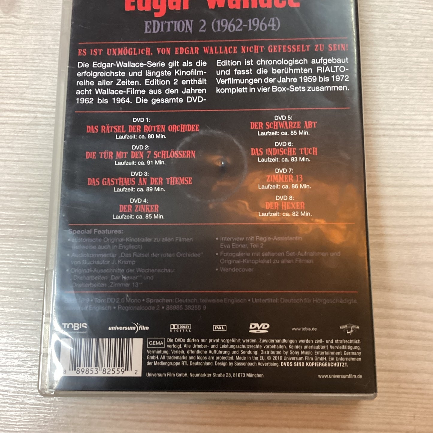 Edgar Wallace Edition 2 – 1962–1964 – 8 DVDs