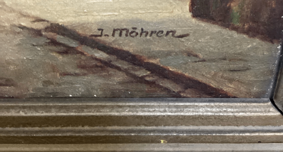 Jean Möhren – Altstadtansicht mit Torbogen – Öl auf Leinwand