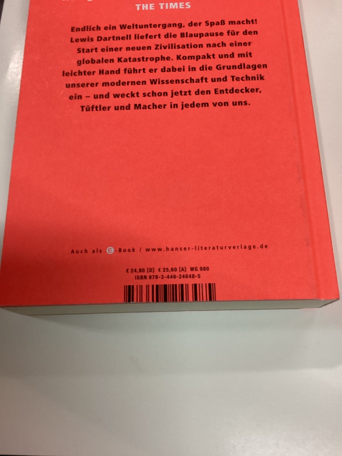 Lewis Dartnell – Das Handbuch für den Neustart der Welt – Hardcover 2014