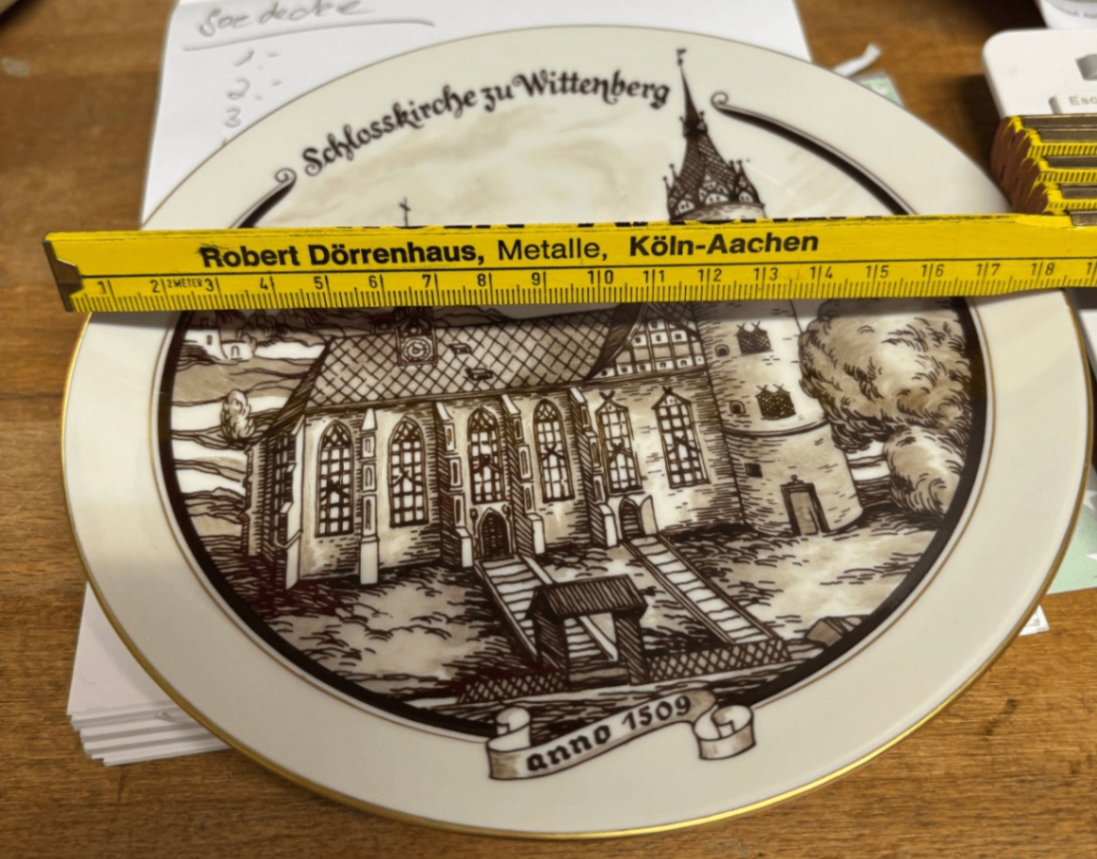 Meissen Wandteller Luther 1483–1983 Schlosskirche Wittenberg 0811