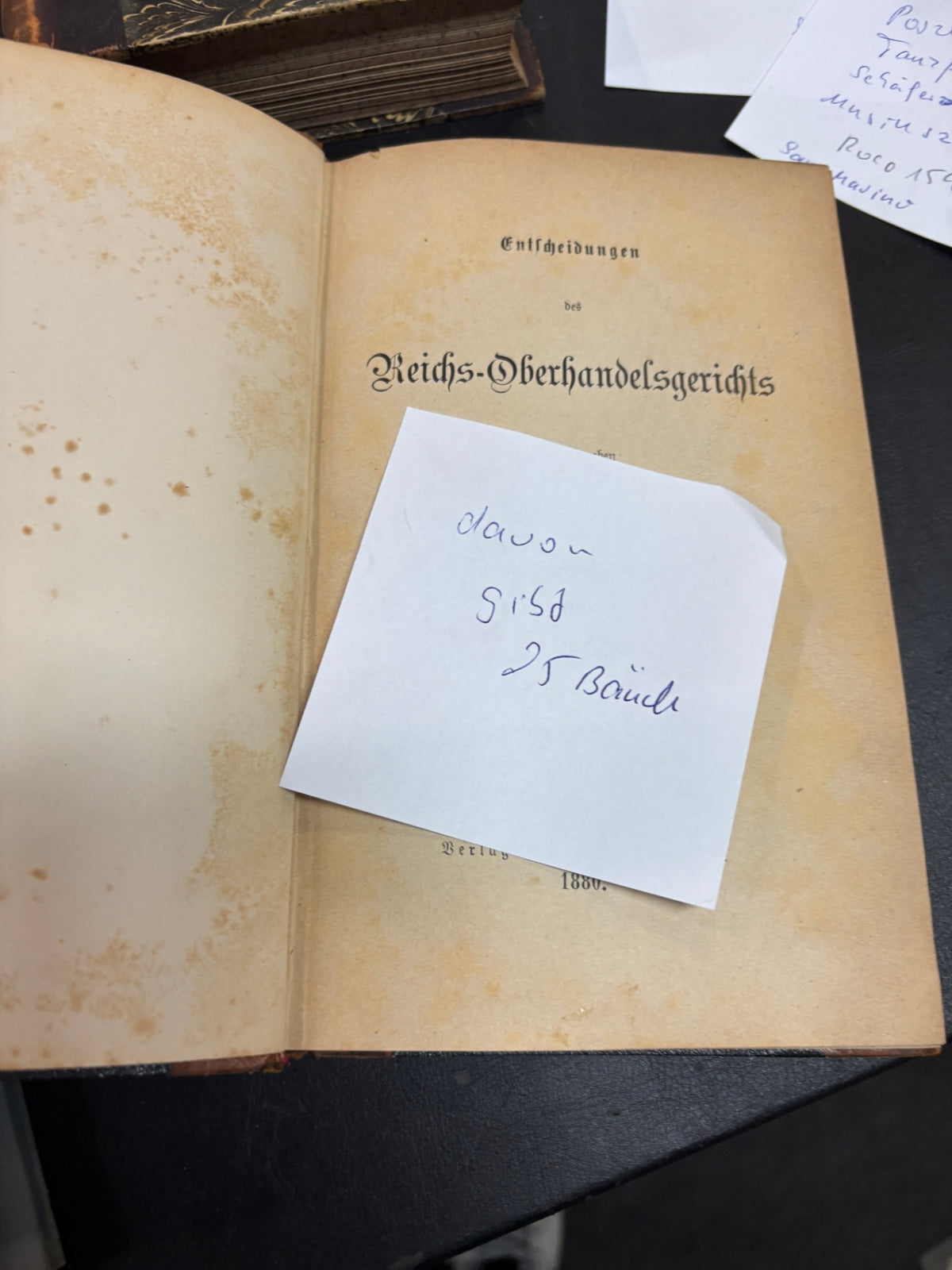 Entscheidungen des Reichs-Oberhandelsgerichts – Sammlung mit 25 Bänden