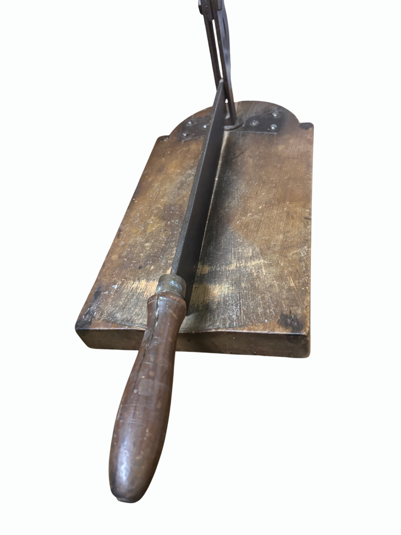 Antiker Hebelschneider Holz Metall Vintage Schneidegerät Deko