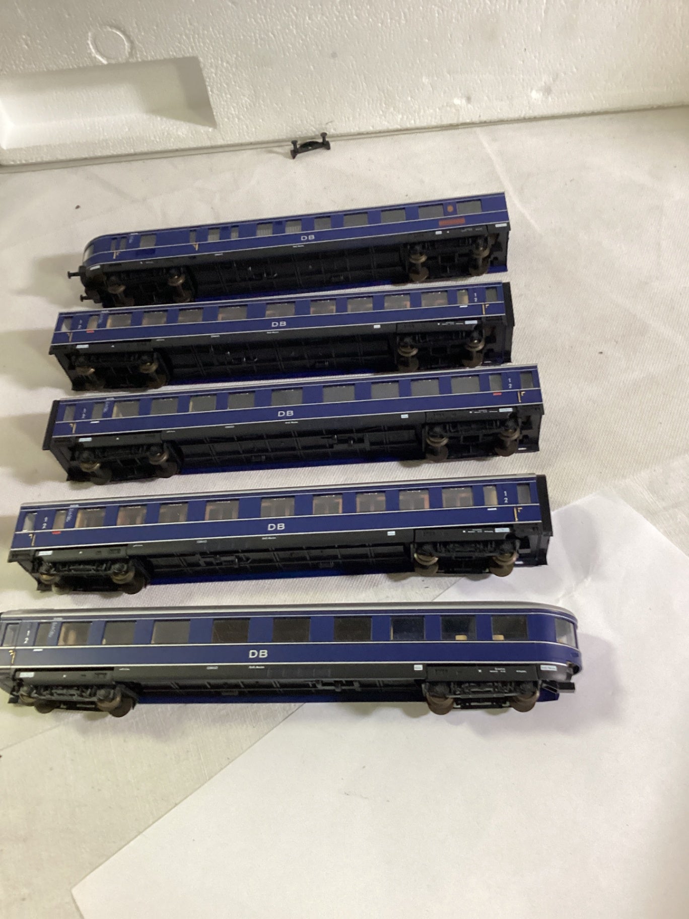 Rivarossi 2900 H0 Wagenset Blauer Enzian DB 5-teilig ohne Kupplungen