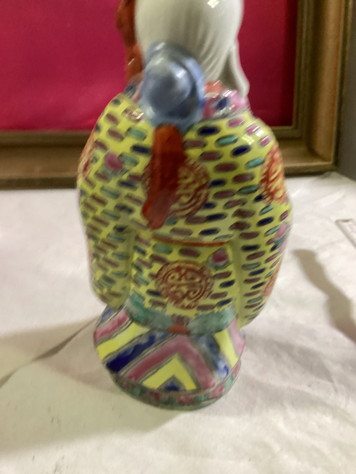 Chinesische Porzellanfigur Shou Lao Shouxing Gott der Langlebigkeit ca. 25 cm
