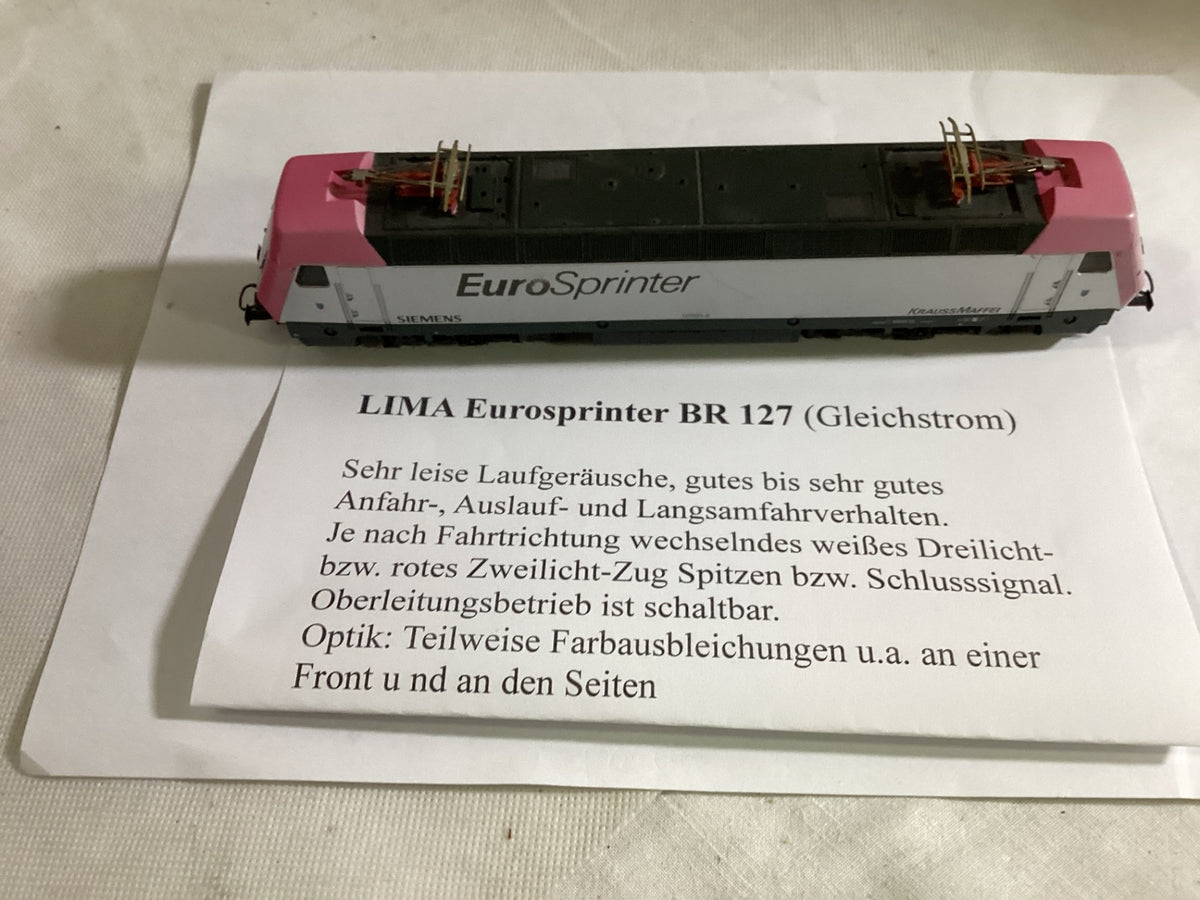 LIMA H0 208412 EuroSprinter BR 127 001-6 Siemens – DC analog – geprüft