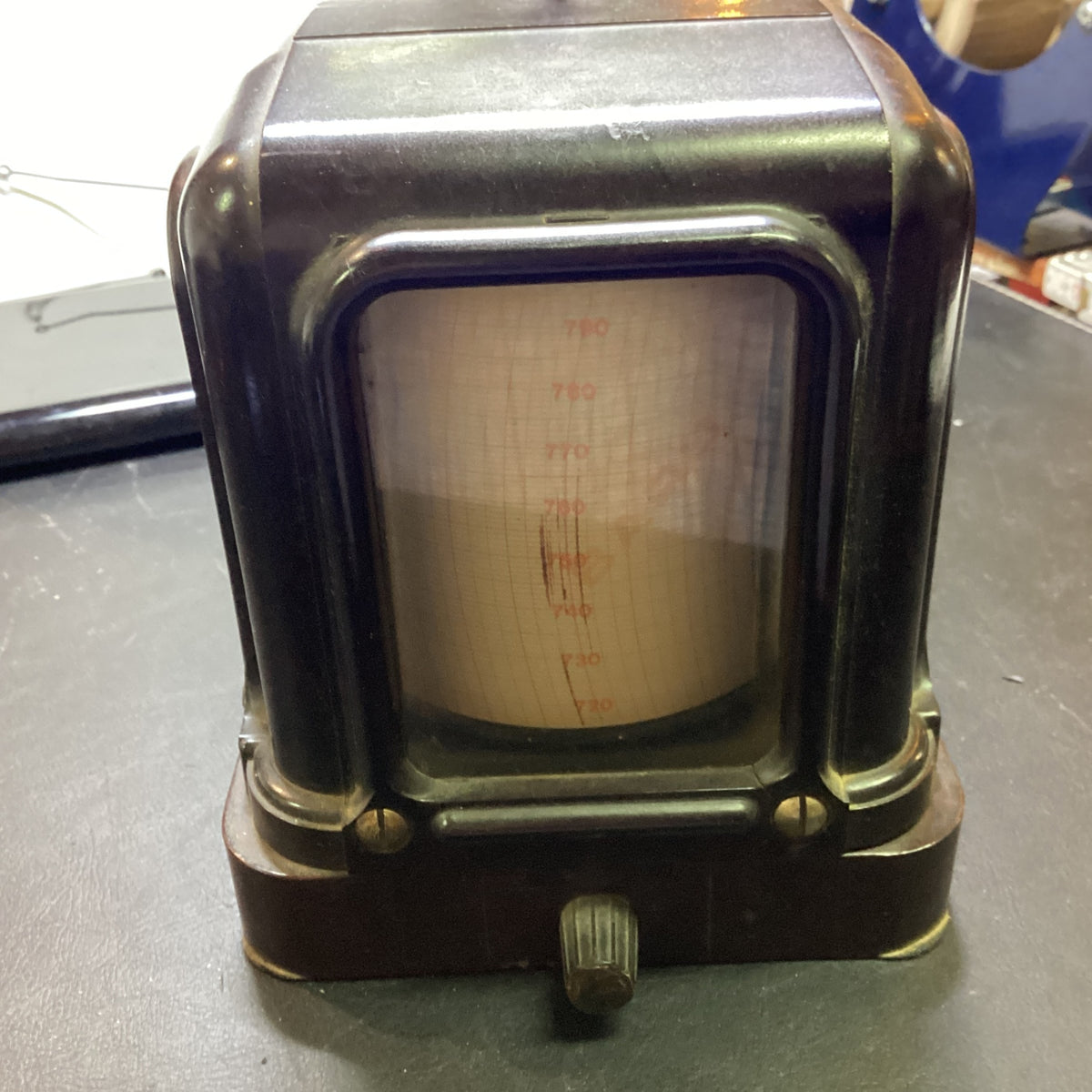 Vintage Barograph Riga UdSSR – mechanischer Luftdruckschreiber Bakelit
