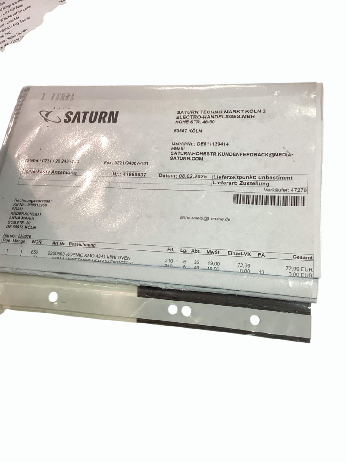 KOENIC KMO 4341 Minibackofen ungebraucht in Originalverpackung