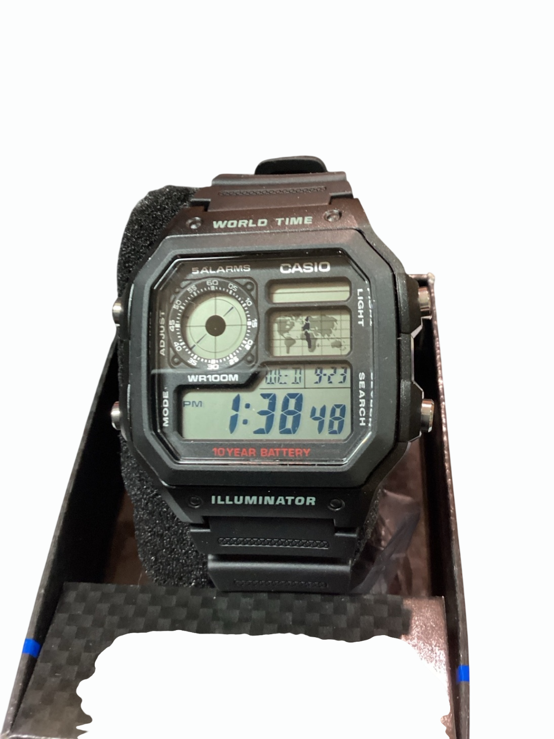 Casio AE-1200WH-1AVEF World Time Illuminator Digitaluhr mit OVP