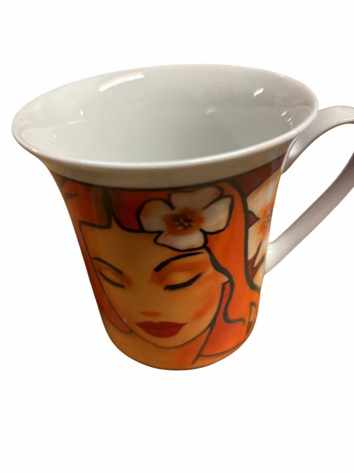  Rosenthal studio-line Henkelbecher Ekaterina Moré Frauenmotiv mit Blume