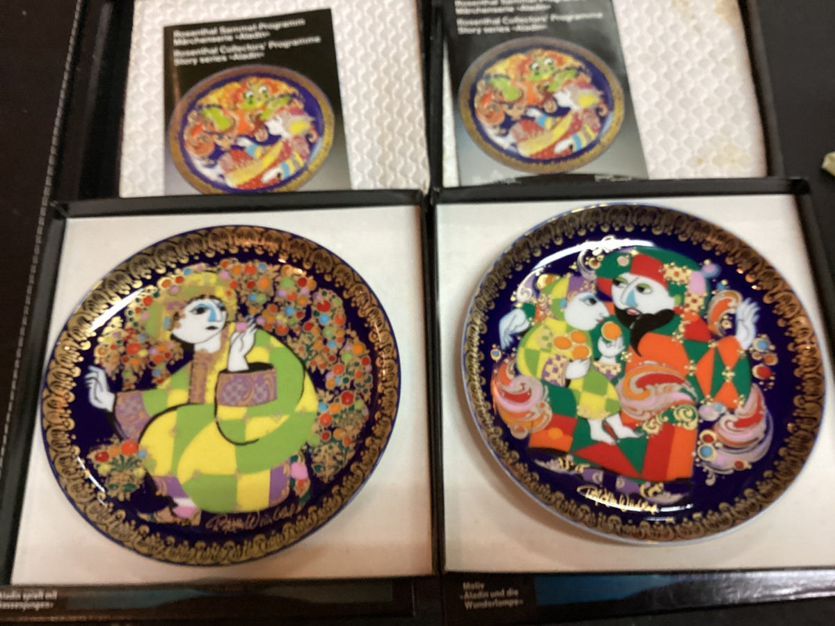 Rosenthal Sammelteller Aladin Serie (12 von 12 Motiven) – Bjørn Wiinblad – Komplett mit OVP