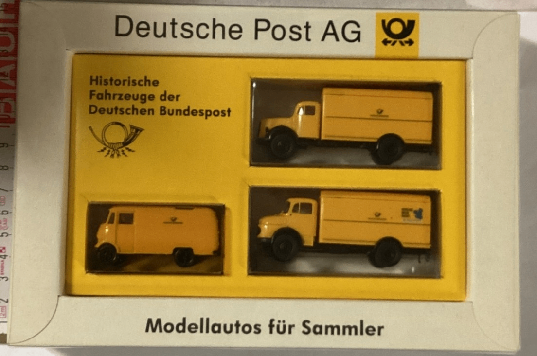 Brekina 90206 Deutsche Bundespost 3er Set Mercedes L 319 L 311 L 323 OVP