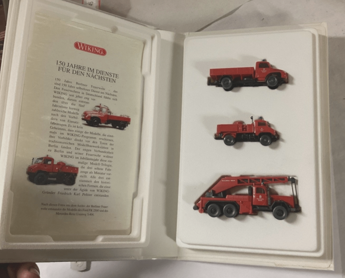 Wiking 9902158 150 Jahre Berliner Feuerwehr 3er Set 1:87 in OVP