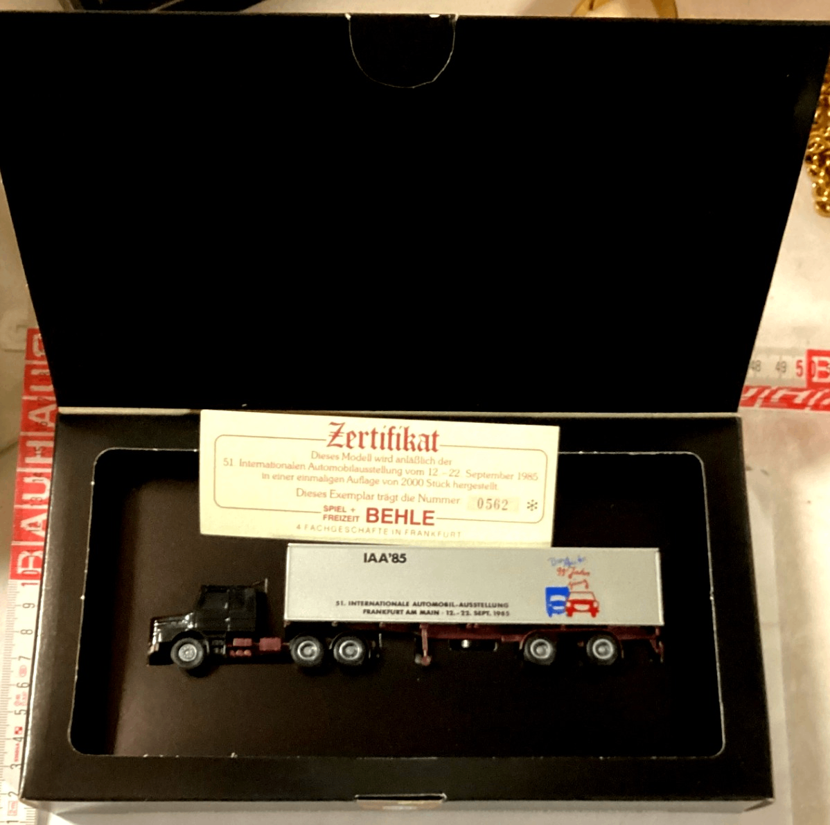 Herpa IAA 1985 Sattelzug 1:87 mit Zertifikat Nr. 0562 in OVP