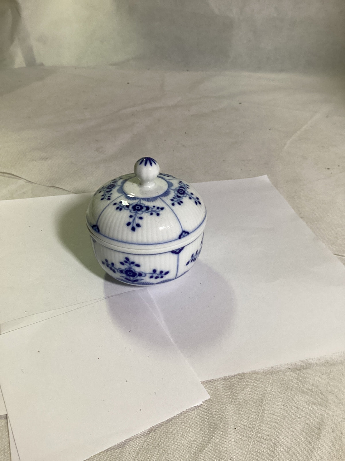 Heinrich Residenz, Amalienburg Kobalt Blau Zuckerdose