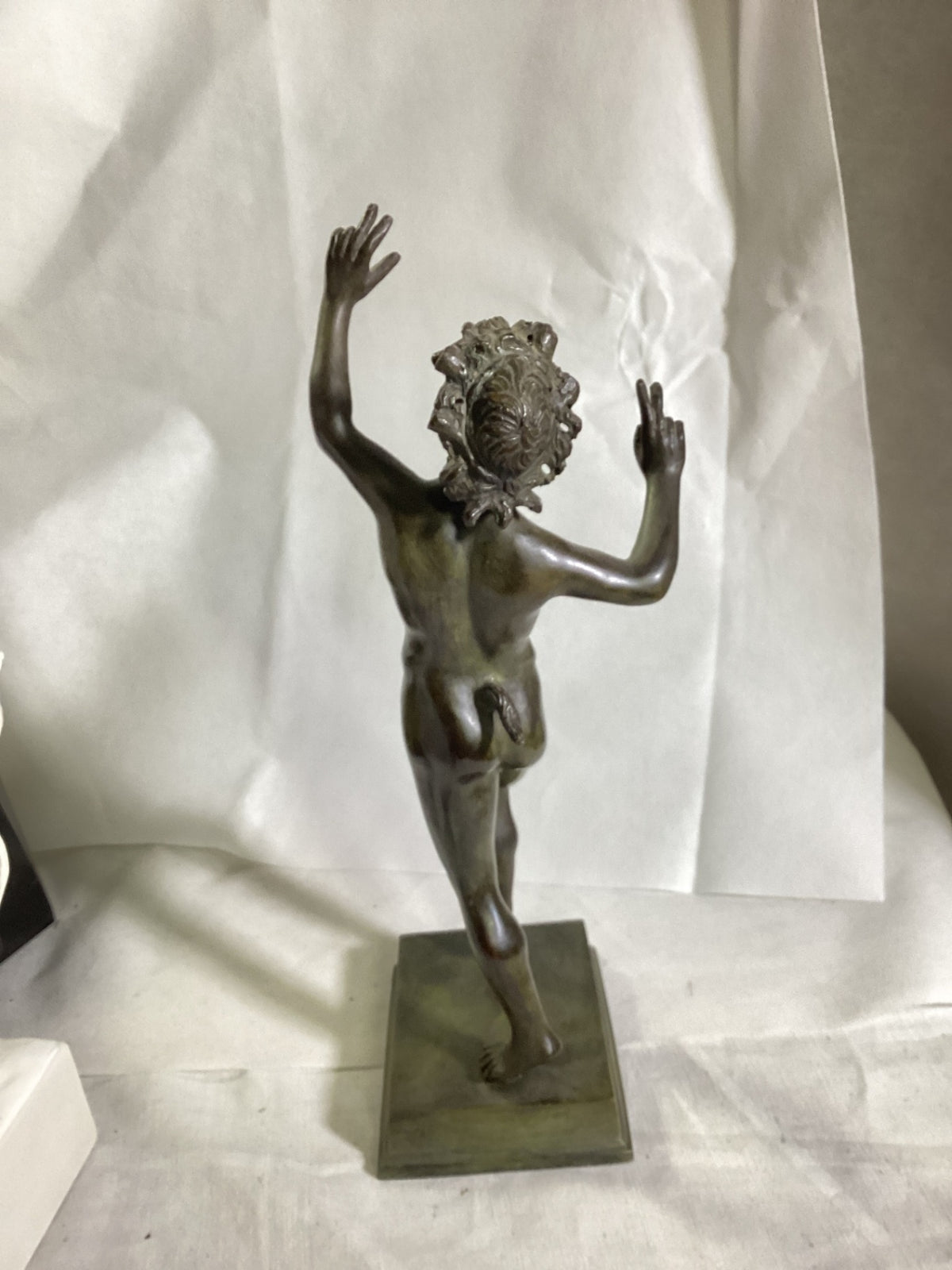 Tanzender Faun Satyr nach antikem Vorbild Pompeji, Bronzefigur ca. 31 cm