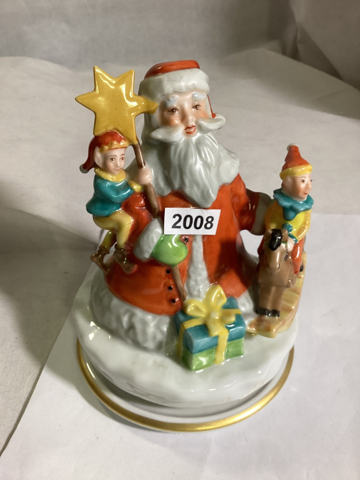 Hutschenreuther Weihnachtsspieluhr 2008 – Weihnachtsmann mit Kindern