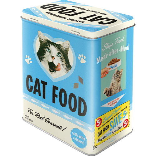 Blechdose large - Cat Food - Love Mix(Neuware) NostalgicArt
