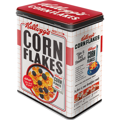 Blechdose large -Kellogg's - Corn Flakes Bowl (Neuware) NostalgicArt