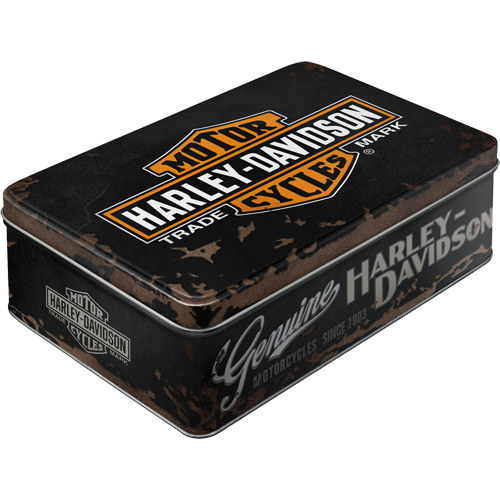 Blechdose Flach »Harley-Davidson - Genuine« (Neuware) NostalgicArt