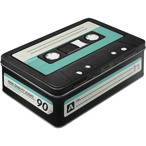 Blechdose Flach »Retro Cassette« (Neuware) NostalgicArt