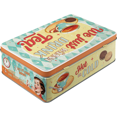 Blechdose Flach »Tea & Cookies Together« (Neuware) NostalgicArt