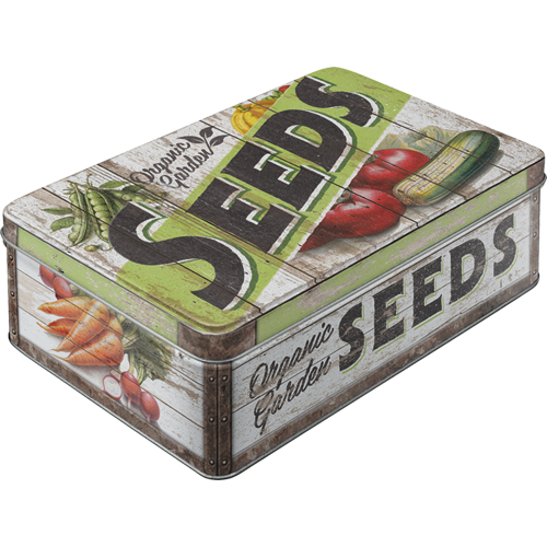 Blechdose Flach Garden Seeds (Neuware) NostalgicArt