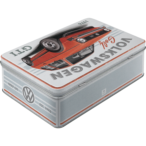 Blechdose Flach »VW Golf - GTI 1976« (Neuware) NostalgicArt )