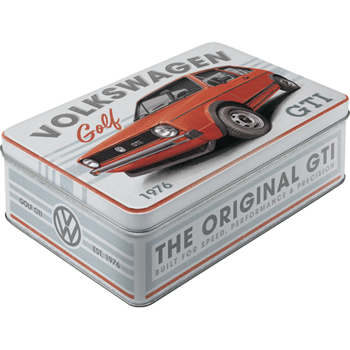 Blechdose Flach »VW Golf - GTI 1976« (Neuware) NostalgicArt )