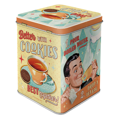 Blechdose Teedose »Tea & Cookies Together« (Neuware) NostalgicArt