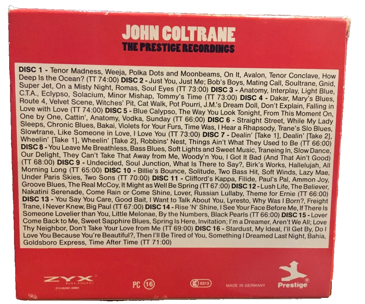 John Coltrane – The Prestige Recordings / Prestige 1991 / Germany / 16 CD Box