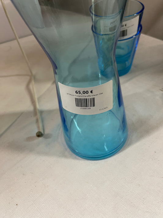 Littala  Finland Karaffe blaues Glas Karaffe