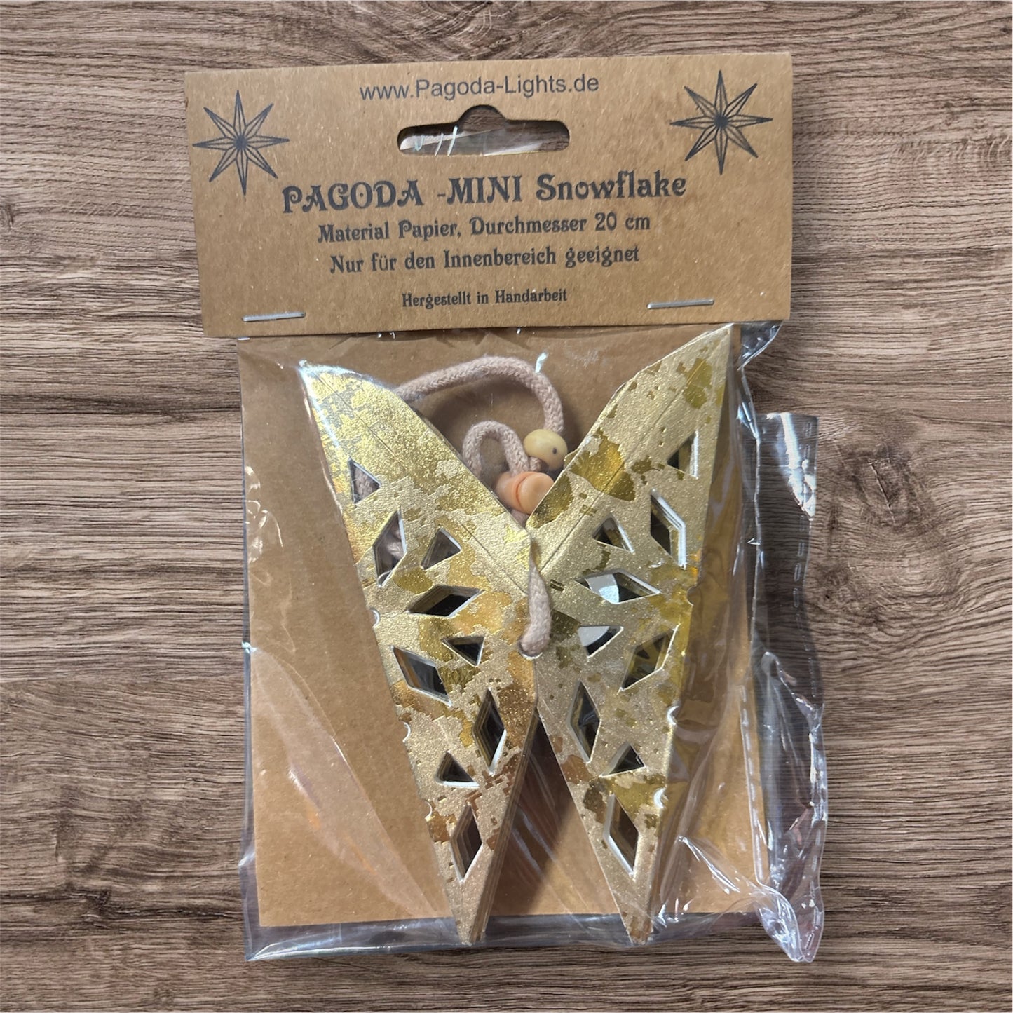 Mini Stern Nr. 3 Snowflake gold 7 Zacken (Neuware incl. 19% MwSt.)