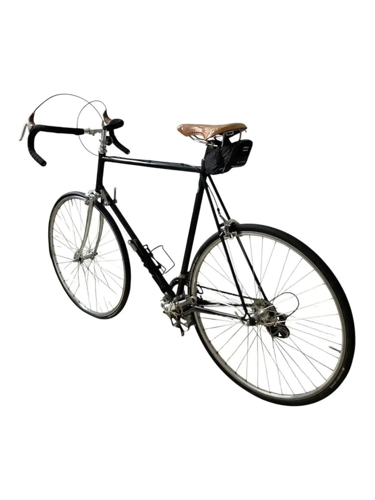 Vintage Rennrad 501 CroMoly Stahlrahmen, geprüft, mit zwei Ersatzrädern, schwarz
