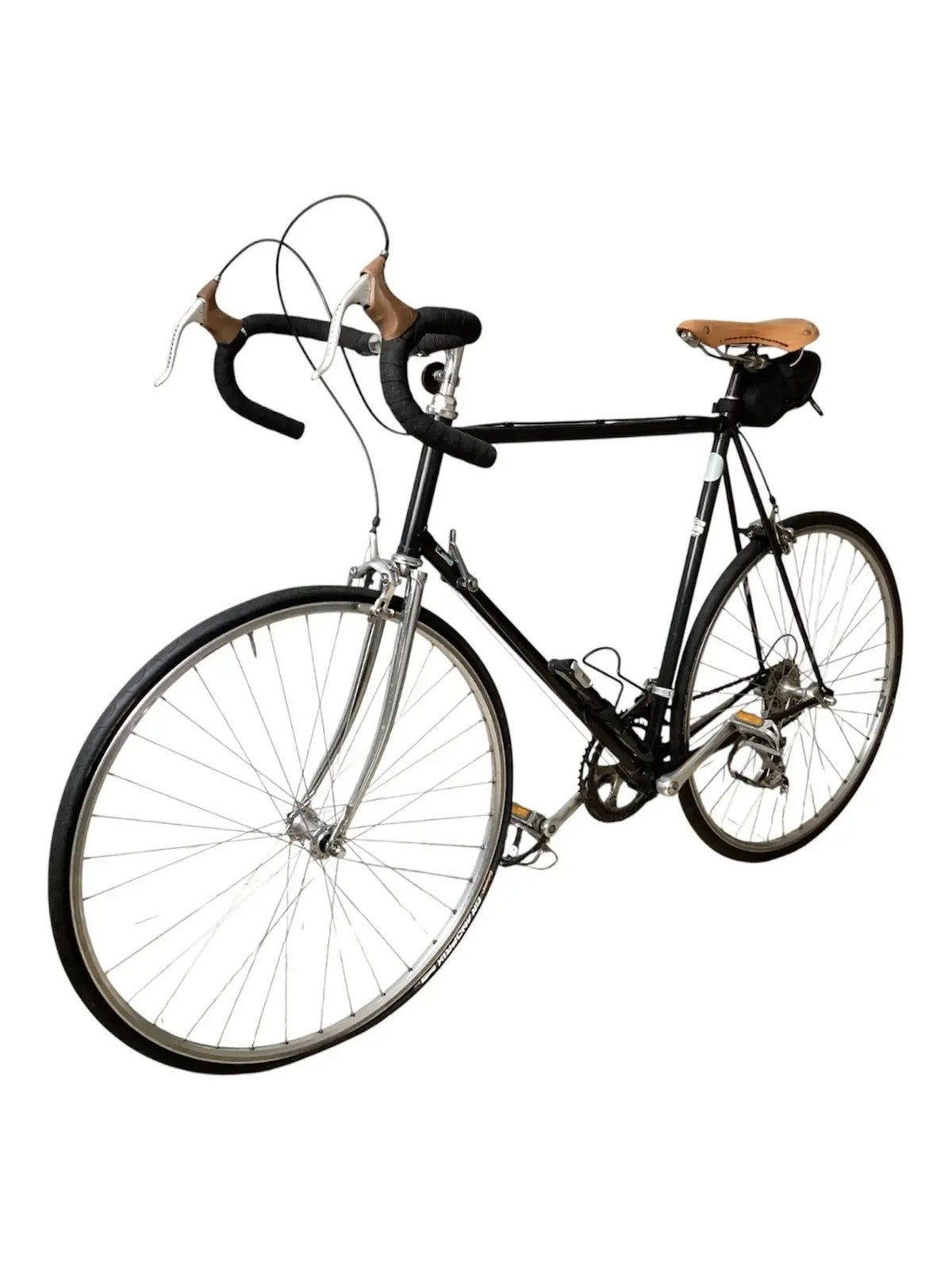 Vintage Rennrad 501 CroMoly Stahlrahmen, geprüft, mit zwei Ersatzrädern, schwarz