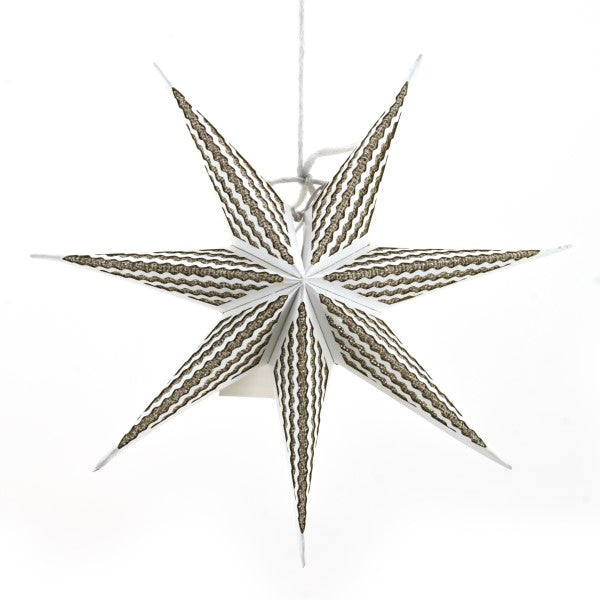 Stern Nr. 3038 Only Natural  Papier/Jute/7 Zacken  20 cm  (Neuware)